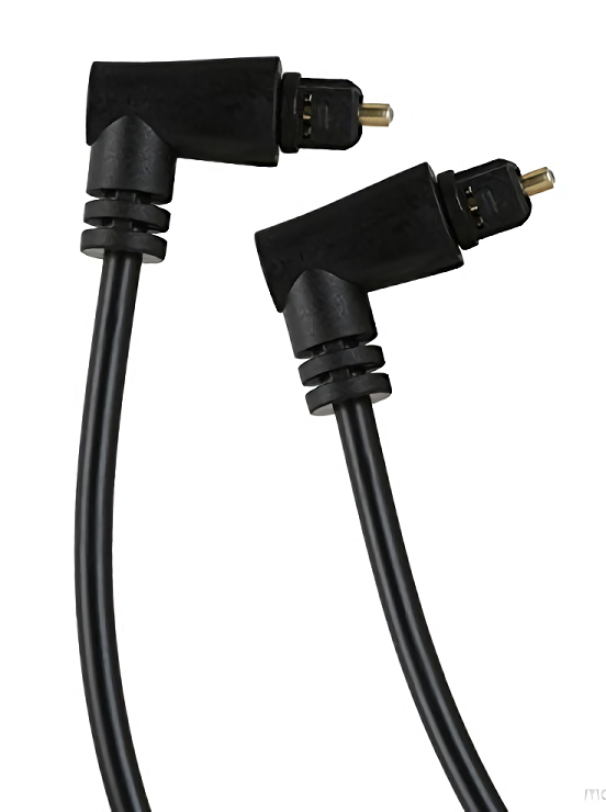 POWERTECH καλώδιο Toslink CAB-O009 90° male σε 90° male 4mm, PMMA, 2m