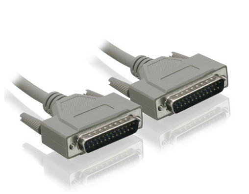 POWERTECH Καλώδιο σειριακό RS232 25-Pin (M)/(M), 5M, λευκό