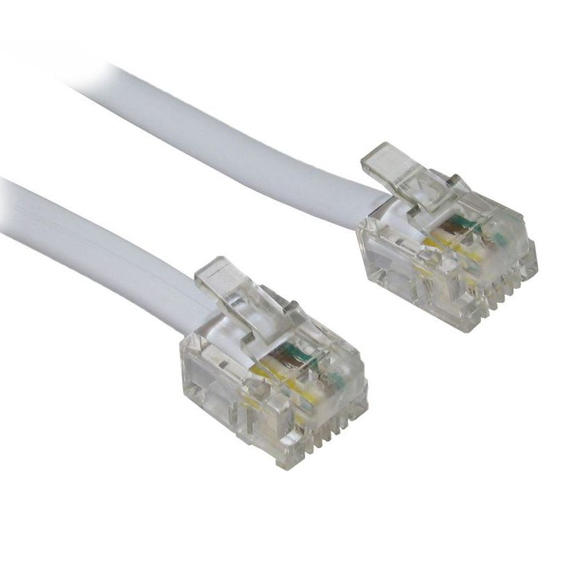 POWERTECH Καλώδιο Τηλεφώνου RJ11 6P4C, 3m, White