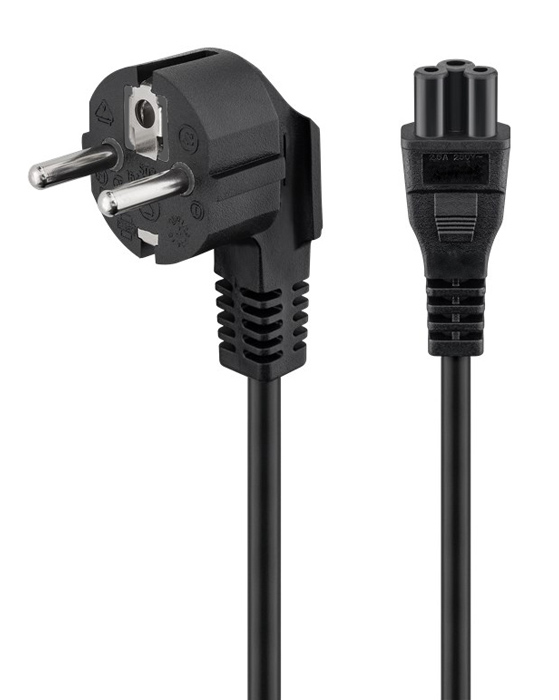 POWERTECH καλώδιο τροφοδοσίας CAB-P027, CCS, 3x 0.75mm, 1.5m, μαύρο