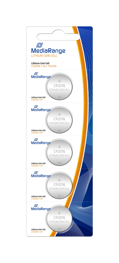MEDIARANGE Μπαταρία λιθίου CR2016 3V, 5τμχ