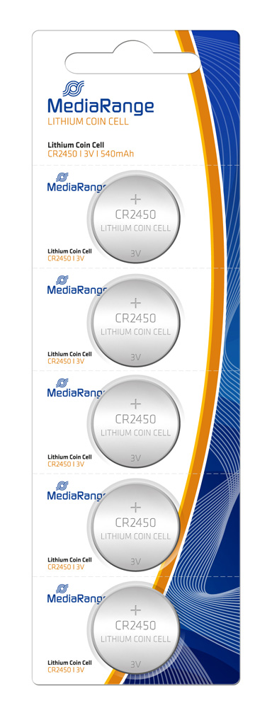 MEDIARANGE Μπαταρία λιθίου CR2450 3V, 5 τμχ