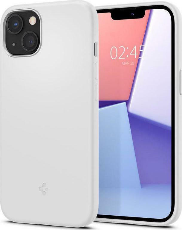Θήκη TPU Spigen Silicone Fit Apple iPhone 13 Λευκό