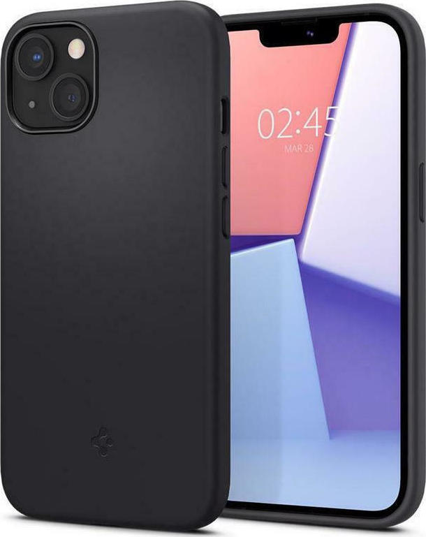 Θήκη TPU Spigen Silicone Fit Apple iPhone 13 Μαύρο