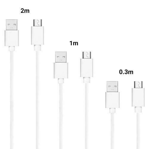 Σετ Καλώδια Σύνδεσης USB 2.0 inos USB A σε Micro USB 0.3m/ 1m/ 2m Λευκό (3 τεμ)