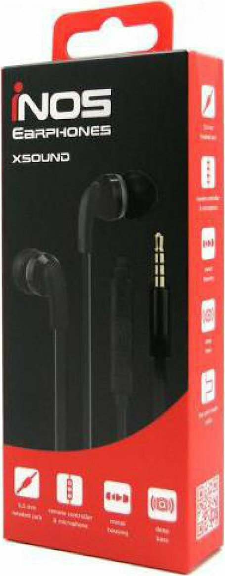 Hands Free Stereo inos 3.5mm XSound με Μικρά Ακουστικά Μαύρο-Γκρι