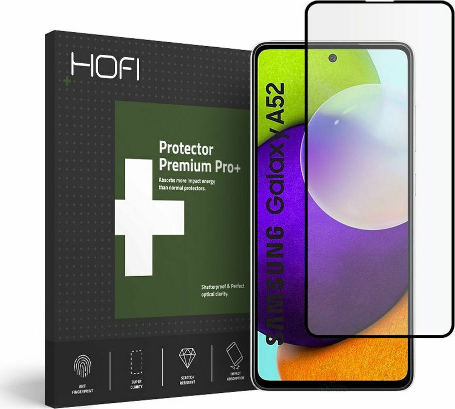 Tempered Glass Full Face Hofi Premium Pro+ Samsung A526B Galaxy A52 5G/ A528B Galaxy A52s 5G Μαύρο (1 τεμ.)