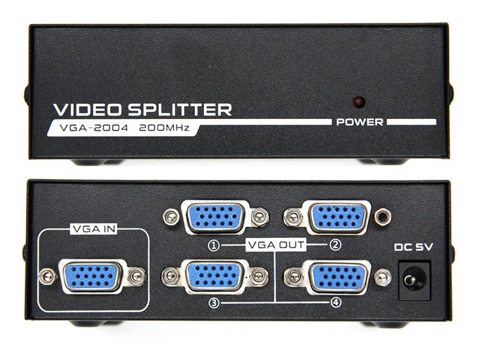 POWERTECH VGA splitter CAB-G030, 1 σε 4 συσκευές, 1920x1440px, 200MHz