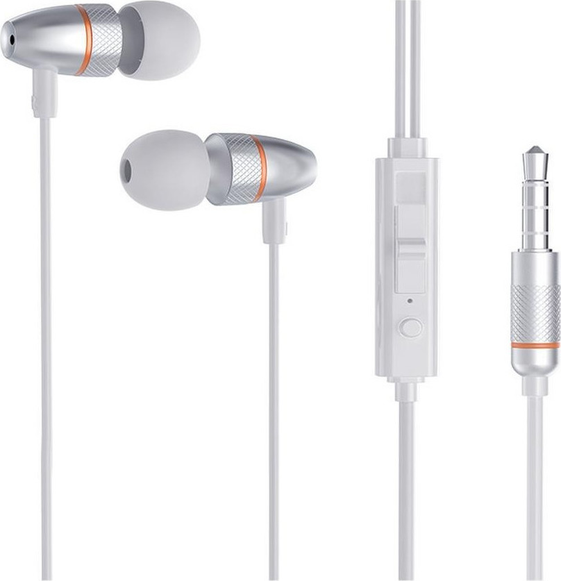 Hoco M59 Magnificent In-ear Handsfree με Βύσμα 3.5mm Ασημί