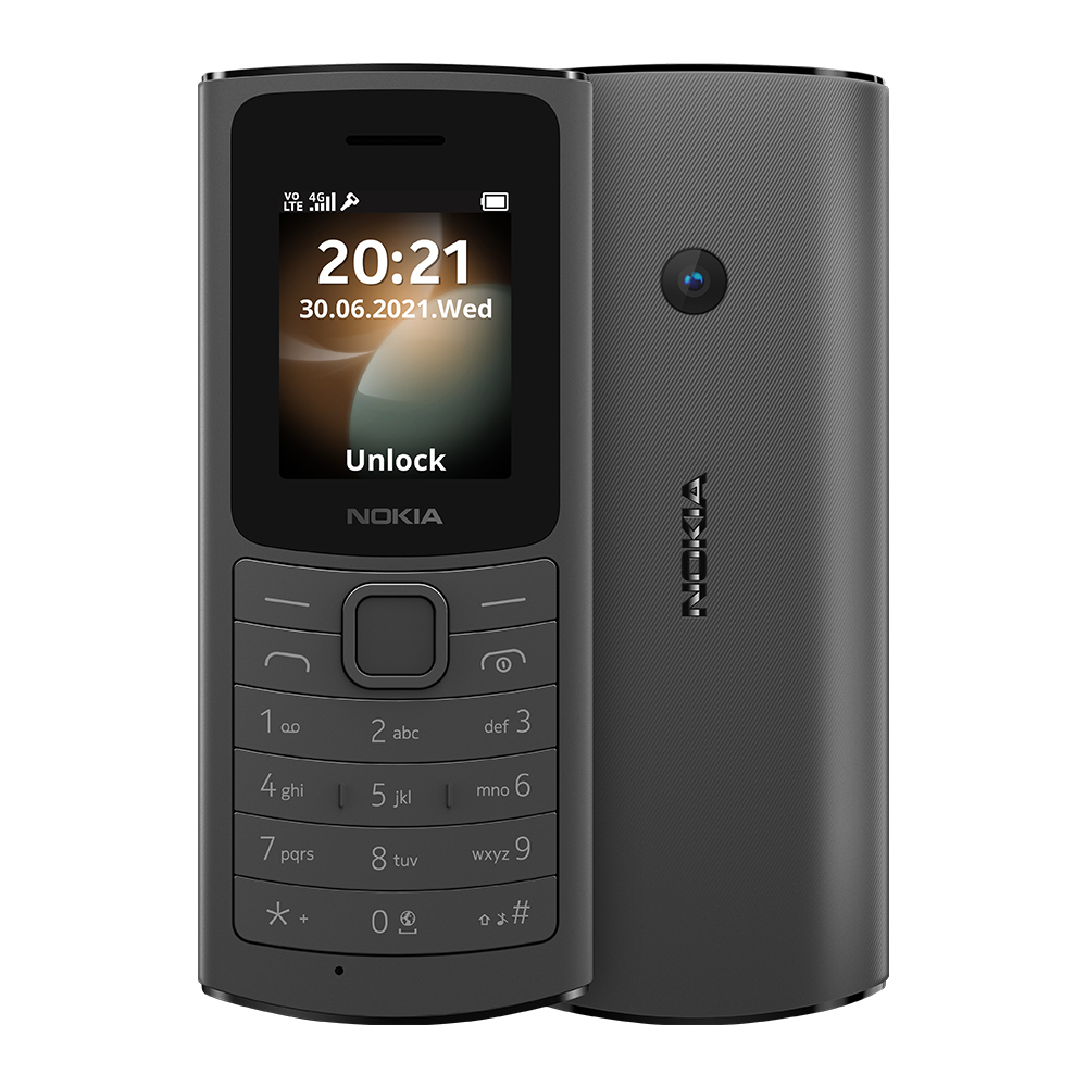 Nokia 110 4G Dual SIM Κινητό με Κουμπιά Black