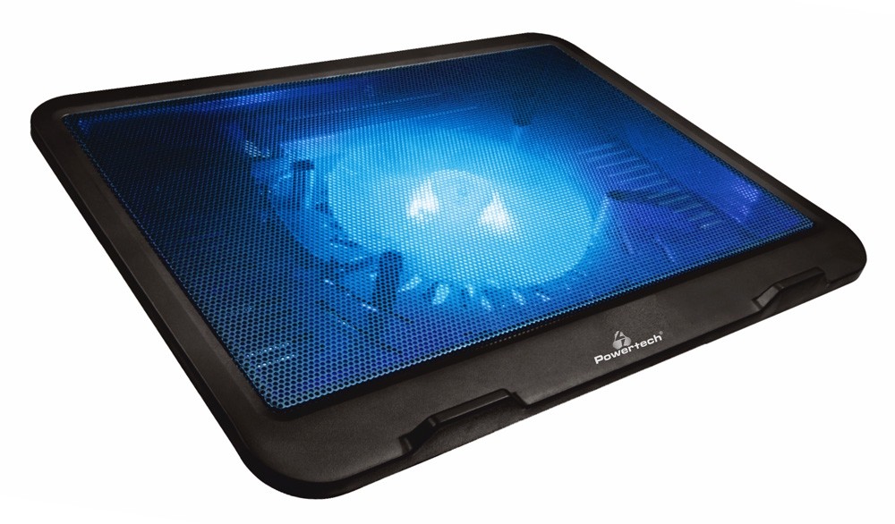 POWERTECH Βάση & ψύξη laptop PT-740 έως 15.6", 125mm fan, LED, μαύρο