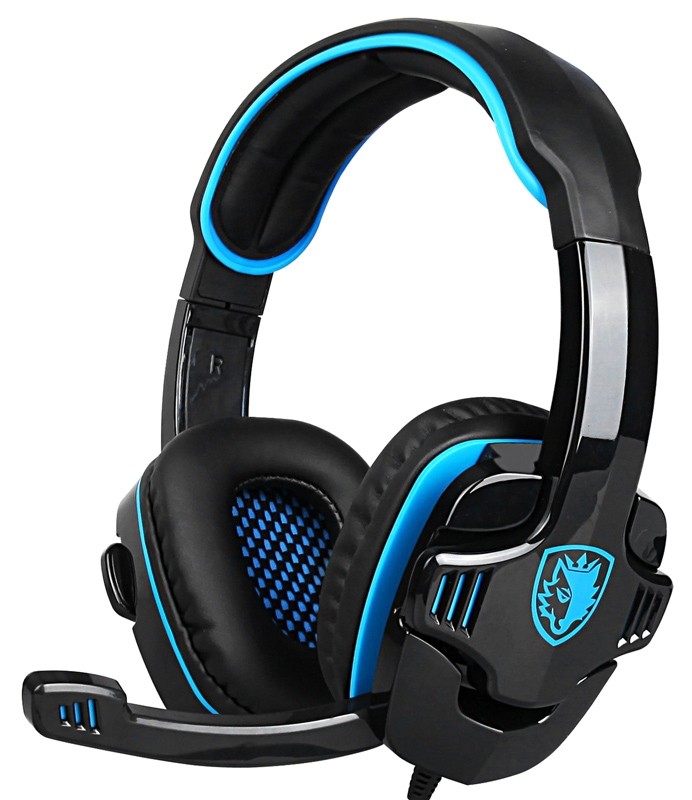 SADES gaming headset SA-708GT, 3.5mm, 40mm, μπλε