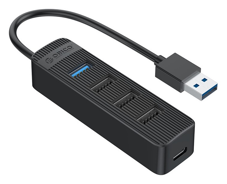 ORICO USB Hub TWU32-4A, 1x USB Type-C, 4x USB ports, μαύρο