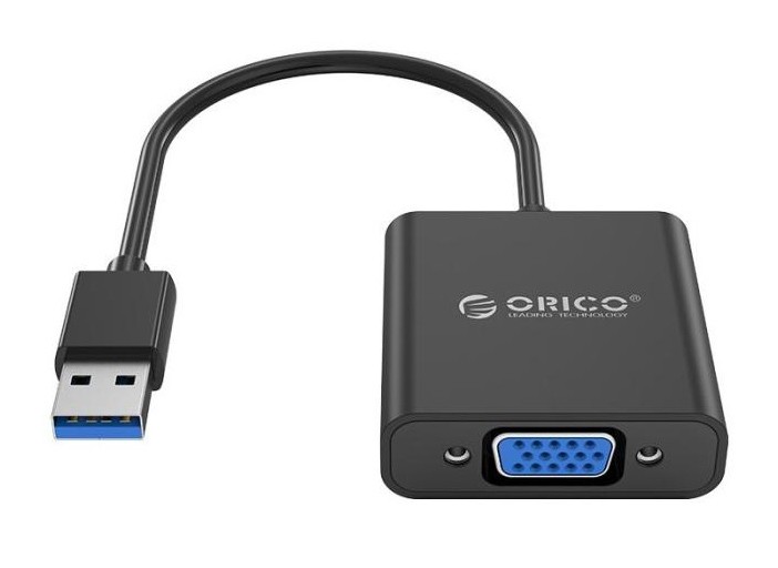ORICO αντάπτορας USB 3.0 σε VGA UTV-BK, 1080p, 15cm, μαύρος