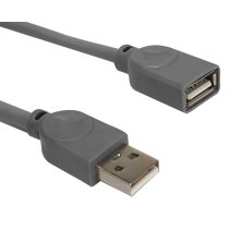 POWERTECH καλώδιο USB 2.0 αρσενικό σε θηλυκό CAB-U145, 1.5m, γκρι