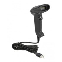 DELOCK USB barcode scanner 1D & 2D 90557, με καλώδιο σύνδεσης, μαύρο