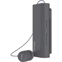 Ακουστικό Bluetooth iPro RH519 AutoAnswer Retractable με Δόνηση Γκρι