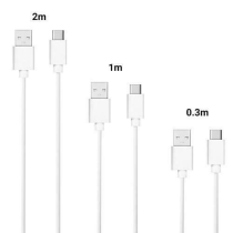 Σετ Καλώδια Σύνδεσης USB 2.0 inos USB A σε USB C 0.3m/ 1m/ 2m Λευκό (3 τεμ)