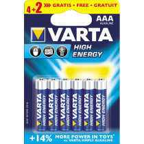 Μπαταρία Alkaline Varta Longlife AAA LR03 (4+2 τεμ)