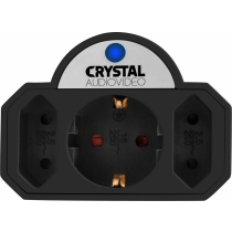 Πολύπριζο Ασφαλείας Crystal Audio CP21 3 Θέσεων Μαύρο