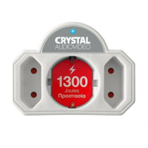 Πολύπριζο Ασφαλείας Crystal Audio CP21 3 Θέσεων Λευκό