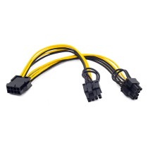 POWERTECH καλώδιο EPS 12V 8pin (F) σε 2x PCIe 8pin (6+2) CAB-W035, 20cm