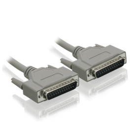 POWERTECH Καλώδιο σειριακό RS232 25-Pin (M)/(M), 5M, λευκό