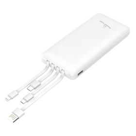 POWERTECH Power Bank PT-980 10000mAh, 4x Output, PD 20W & QC 18W, λευκό