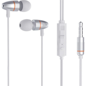 Hoco M59 Magnificent In-ear Handsfree με Βύσμα 3.5mm Ασημί