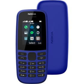 Nokia 105 (2019) Dual SIM Κινητό με Κουμπιά Μπλε