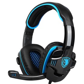 SADES gaming headset SA-708GT, 3.5mm, 40mm, μπλε