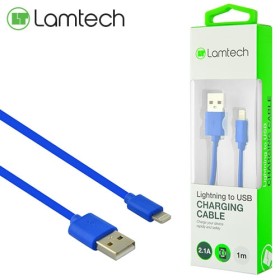 LAMTECH DATACABLE iPhone 5/6/7 1m (non MFi) -BLUE