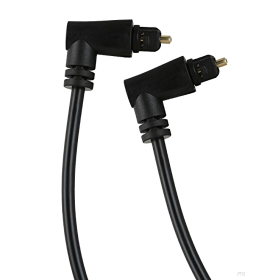 POWERTECH καλώδιο Toslink CAB-O009 90° male σε 90° male 4mm, PMMA, 2m