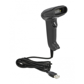 DELOCK USB barcode scanner 1D & 2D 90557, με καλώδιο σύνδεσης, μαύρο