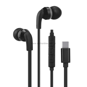 Hands Free Stereo inos USB C XSound με Μικρά Ακουστικά Μαύρο-Γκρι