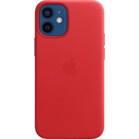 Θήκη Δερμάτινη με MagSafe Apple MHK73 iPhone 12 mini Κόκκινο