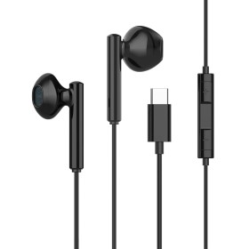 CELEBRAT earphones με μικρόφωνο G16, Type-C, 1.2m, μαύρα