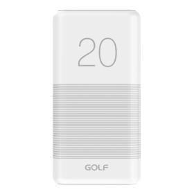 GOLF Power bank Candy G81 20000mAh, 2x output, 2.1A, λευκό