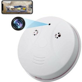 Κρυφή κάμερα τύπου ανιχνευτή καπνού SPY-014, Full HD, Wi-Fi, λευκή