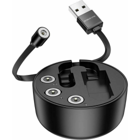 Borofone Retractable USB to Lightning / Type-C / micro USB Cable Μαύρο 0.95m (BU26)