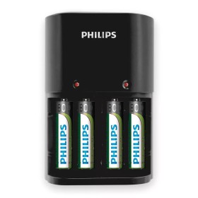 PHILIPS φορτιστής μπαταριών AA & AΑΑ NiMH SCB1450NB με 4x AAA, μαύρος